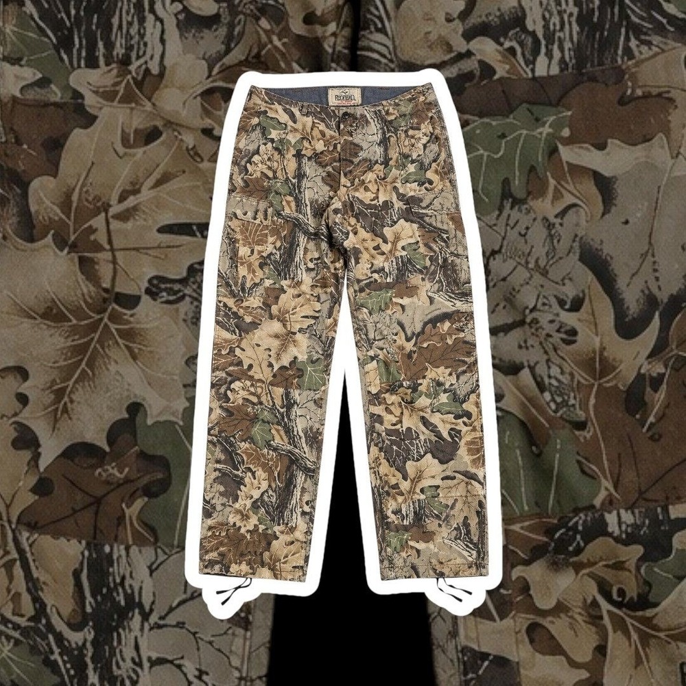 VTG Jordans Advantage Camo Redhead Cargo Pants‎ Mens 40x31 Brown Leaf Hunting